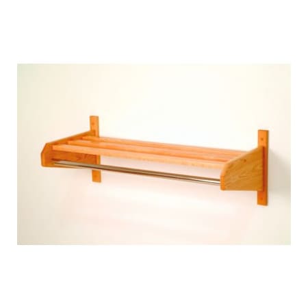 37 3/4 Coat And Hat Rack W/Chrome Bar - Light Oak